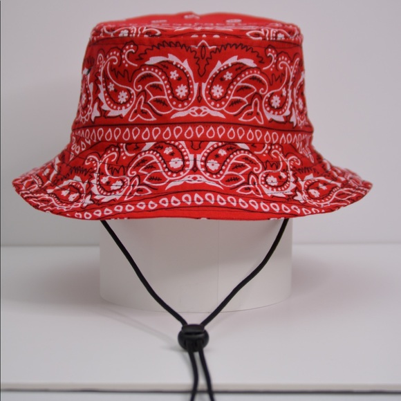 Bucket Hats w/ String Bandana Print Unisex - Picture 4 of 16